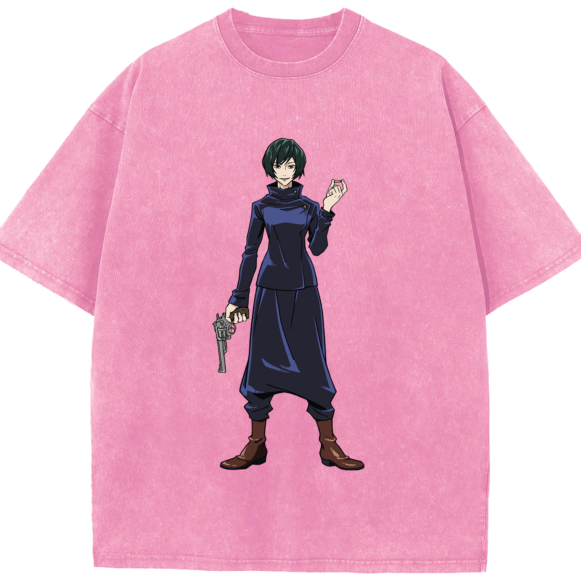 （画像用） 呪術廻戦 Jujutsu Kaisen 綿100% ヴィンテージ風 半袖Tシャツ（フロントプリント）